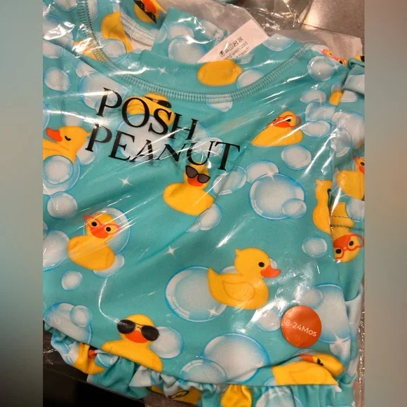 Posh peanut long sleeve swimsuit - Ducky